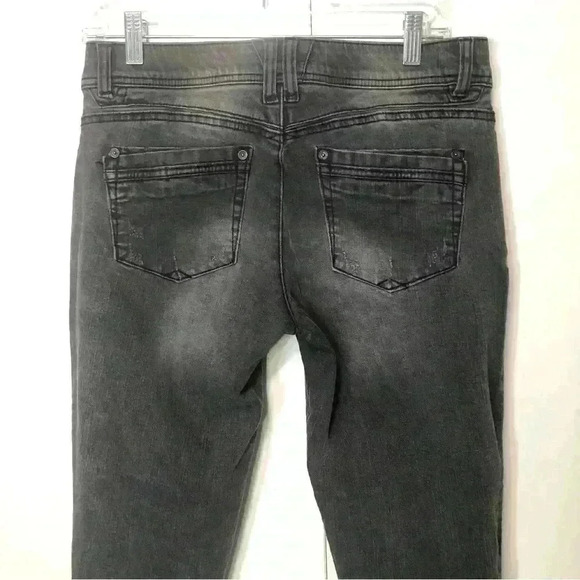 Democracy Embellished Raw Hem Flex Girlfriend Jeans Size 6 Ab Technology - Picture 8 of 16